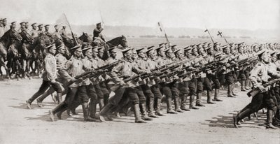 Russian Infantry Regiment Marching in Fighting Kit During World War I, from 